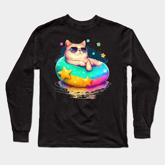 Floating Chonkstar Long Sleeve T-Shirt by dmac